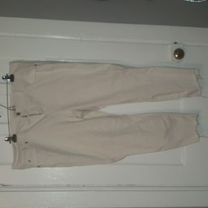 White Frayed Bottom Jeans